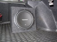 Установка Сабвуфер Rockford Fosgate R1S412 box в Honda Civic